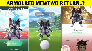 ARMOURED MEWTWO RETURN IN POKEMON GO  PREDICTION VIDEO BY POKEMON KA GURU G 2O IN HINDI [upl. by Alarise814]