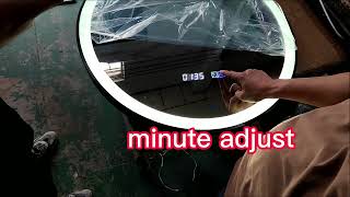 How to adjust the time on led mirror ledmirror homedecor bathroommirror [upl. by Johst]