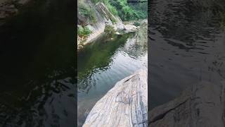 Beautiful mini waterfall video 🏞️😮😍waterfall nature travel view natural youtubeshorts video [upl. by Ydnamron]