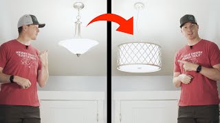 How To REPLACE A LIGHT FIXTURE In Under 10 Minutes [upl. by Airad]