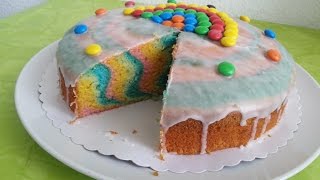 Regenbogenkuchen  saftig  Rainbow Cake [upl. by Manbahs903]