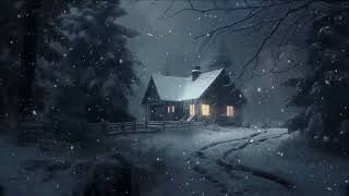 Freezing Winter Storm at a Cozy Log Cabin  Winter Storm Ambience  Howling Wind amp Blowing Snow [upl. by Cleo965]