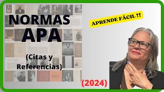 6 Normas APA 7 Citas y Referencias bibliográficas 2024 [upl. by Hagi]