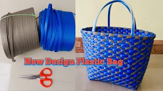 Plastic Bag New Design 🔥 Making an Easy Plastic Market Shopping Bag 🛍️ [upl. by Naltiac]