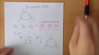 Rechnen mit dem Sinussatz Teil 2 Ssw [upl. by Madonia]