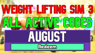 All New August 2022 Codes for ️Weight Lifting Simulator 3 ROBLOX WORKING Weight Lifting Sim 3 Codes [upl. by Ieso]