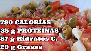 ALMUERZO SALUDABLE Y VARIADO  RECETA FITNESS [upl. by Asalocin]