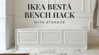 IKEA BESTA  BESTÅ BENCH HACK  EXTRA STORAGE [upl. by Zicarelli]