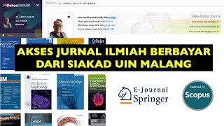 CARA AKSES JURNAL BERBAYAR DENGAN SIAKAD UIN MALANG [upl. by Bartle]