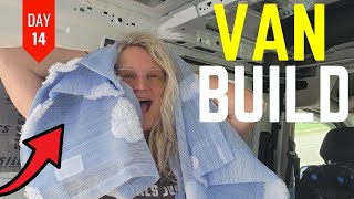 NEW VAN  DAY FOURTEEN  Curtains for Front amp Back  Out with Molle Organizer vanlife [upl. by Eyahc346]