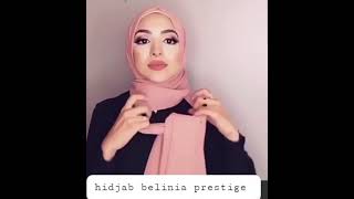 hijab tuto hijab voile soie de médine belinia prestige  Voile de luxe [upl. by Baecher]