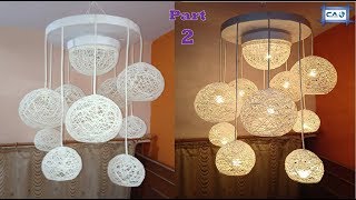 Make a Home Made Wrapped Balloon Lamp Part 2 Easy Home Made Lamp by Crazy Art 4 U [upl. by Nomde745]