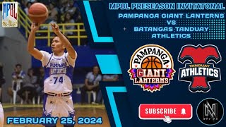 MPBL HIGHLIGHTS PRESEASON INVITATIONAL 2024 PAMPANGA VS BATANGAS FEBRUARY 25 2024 [upl. by Norval]