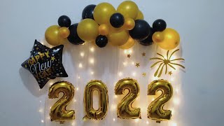 QUICK and EASY BALLOON DECOR for NEW YEAR  NEW YEAR DECORATION [upl. by Tfat]