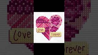 💖 Forever Love Heart  Free Cross Stitch Pattern Valentine’s Day shorts [upl. by Adneral]