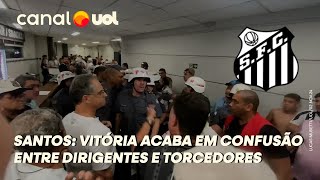 SANTOS DIRIGENTES E TORCEDORES SE ENVOLVEM EM CONFUSÃO NA VILA BELMIRO APÓS VITÓRIA [upl. by Safier828]