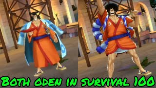 2 generation of Kuzuki Oden in survival 100 Gameplay  One Piece Bounty Rush  OPBR [upl. by Ahsienot]