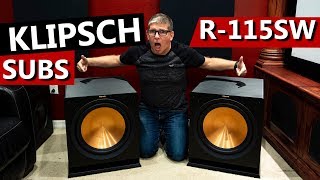 Dual Klipsch R 115SW Subwoofers  Unboxing and Overview [upl. by Assiled]