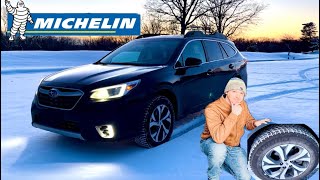 Winter Driving with Michelin XIce Snow Tires Ice Snow and Dry Traction Review  Road Test [upl. by Treblah]