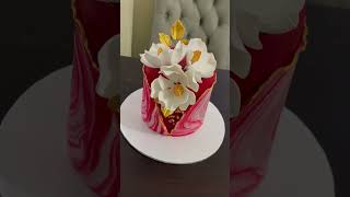 Such a beautiful fondant themed cake fondant fondantcake cake baking weddingcake [upl. by Lebasile]