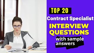 Contract Specialist Interview Questions and Answers for 2024 [upl. by Agnot727]