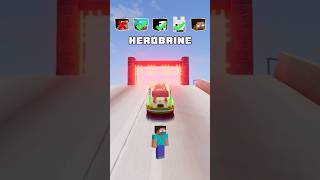 NOOB vs PRO vs HACKER vs HEROBRINE Car Jump Challenge 19 😱 🚗 shorts beamngdrive [upl. by Cletis]