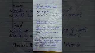 MODALS🤩English Activity🔥class 8for English grammar book modals viral shorts [upl. by Lupe]