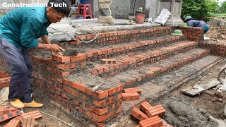 Master Craftsman Builds Exterior Level Brick And Granite For Amazing New Home [upl. by Navak450]