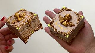 DIY 😇 Miniature jewelry box made of cardboard [upl. by Nonnad]