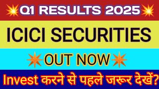 ICICI Securities Q1 Results 2024 🔴 ICICI Securities Results 🔴 ICICI Securities Share Latest News [upl. by Smailliw]