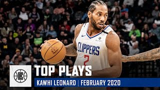 Kawhi Leonards Top Plays of February  LA Clippers [upl. by Reo]