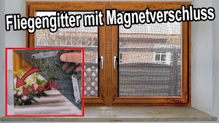 Fliegengitter ohne bohren mit Magnet Montage anbringen BKSAI Fenster Magnetverschluss insektenschutz [upl. by Bouley954]