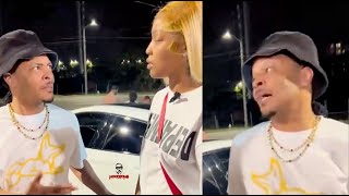 TI Goes Left After Female Rapper Runs Up On Him While With Tiny [upl. by Rothenberg]