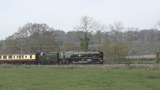 35028 Clan Line  British Pullman Run  180419 [upl. by Akinoj]