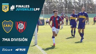 Juveniles  Final 7ma División  Boca  San Lorenzo [upl. by Aihsenot]