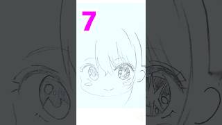 10ステップで描けるルビー【難易度Lv5】 推しの子 描き方 ルビー [upl. by Adnawyt]