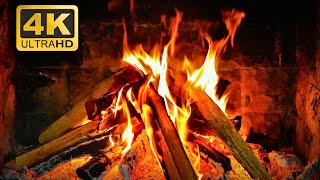 🔥 12 HOURS ULTRA HD Fireplace Relaxing Ambience with Warm Fire Sounds for Christmas in 4K [upl. by Euqirrne]