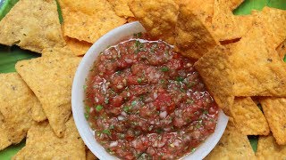 घर का बना रेस्तरां शैली मैक्सिकन साल्सा सॉस  Mexican Salsa Sauce Recipe In Hindi [upl. by Idroj560]