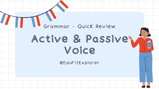 A Brief Understanding on Active amp Passive Voice  English Grammar [upl. by Joette]