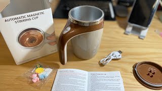 Automatic magnetic stirring coffee cup unboxing [upl. by Jaella]