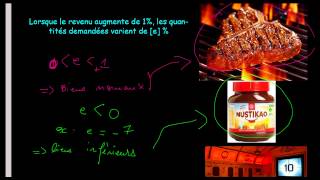 Microéconomie  elasticité revenu [upl. by Rothwell671]