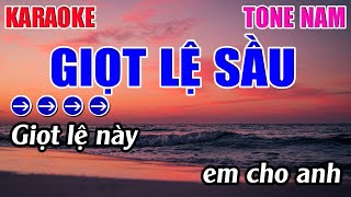 Giọt Lệ Sầu Karaoke Tone Nam  Em  Karaoke 9999  Beat Mới [upl. by Yngad3]