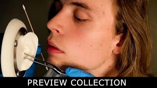 ASMR DEEP Ear Cleaning Preview Collection for Sleep amp Tingles up close whispering ear to ear [upl. by Sacram68]