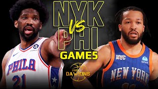 New York Knicks vs Philadelphia 76ers Game 5 Full Highlights  2024 ECR1  FreeDawkins [upl. by Chin]