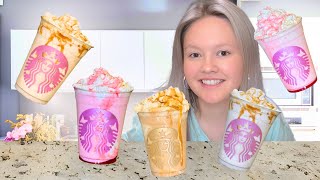 Easiest Way To make 5 Best Starbucks Frappuccinos At Home [upl. by Arraeic54]