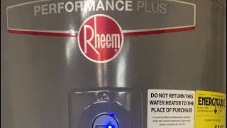 How To Adjust An Electric Water Heater  Rheem Performance Plus  EASY [upl. by Cappella]