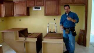 How To Install Base Cabinets Part 1 of 4wmv [upl. by Nitin855]