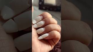 Nail Extension 😱😱 nailextension nailreview nailremover nails whitenails shorts acrylicnails [upl. by Sarid460]