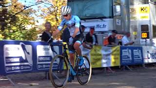 Coupe de France de cyclocross  Besançon  Larrivée des Espoirs [upl. by Atir939]