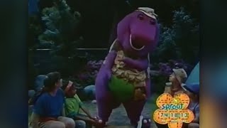 Barney amp Friends 1x22 A Camping We Will Go 1992  2009 Sprout broadcast [upl. by Anirrak869]